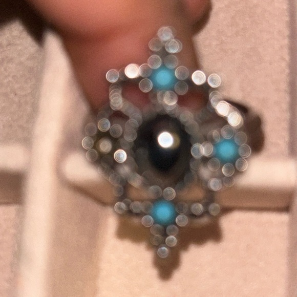Silver Rings with turquoise blue stone - Picture 3 of 7